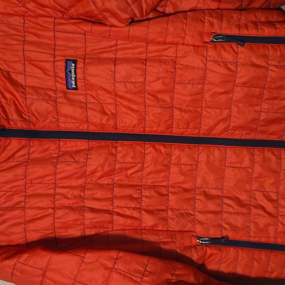 Patagonia Orange Quilted Lightweight Puffer Jacket - Picture 4 of 4